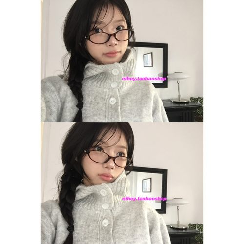 eihey诶嘿复古韩系高领连帽设计百搭单排扣针织开衫毛衣长袖外套 - 图0