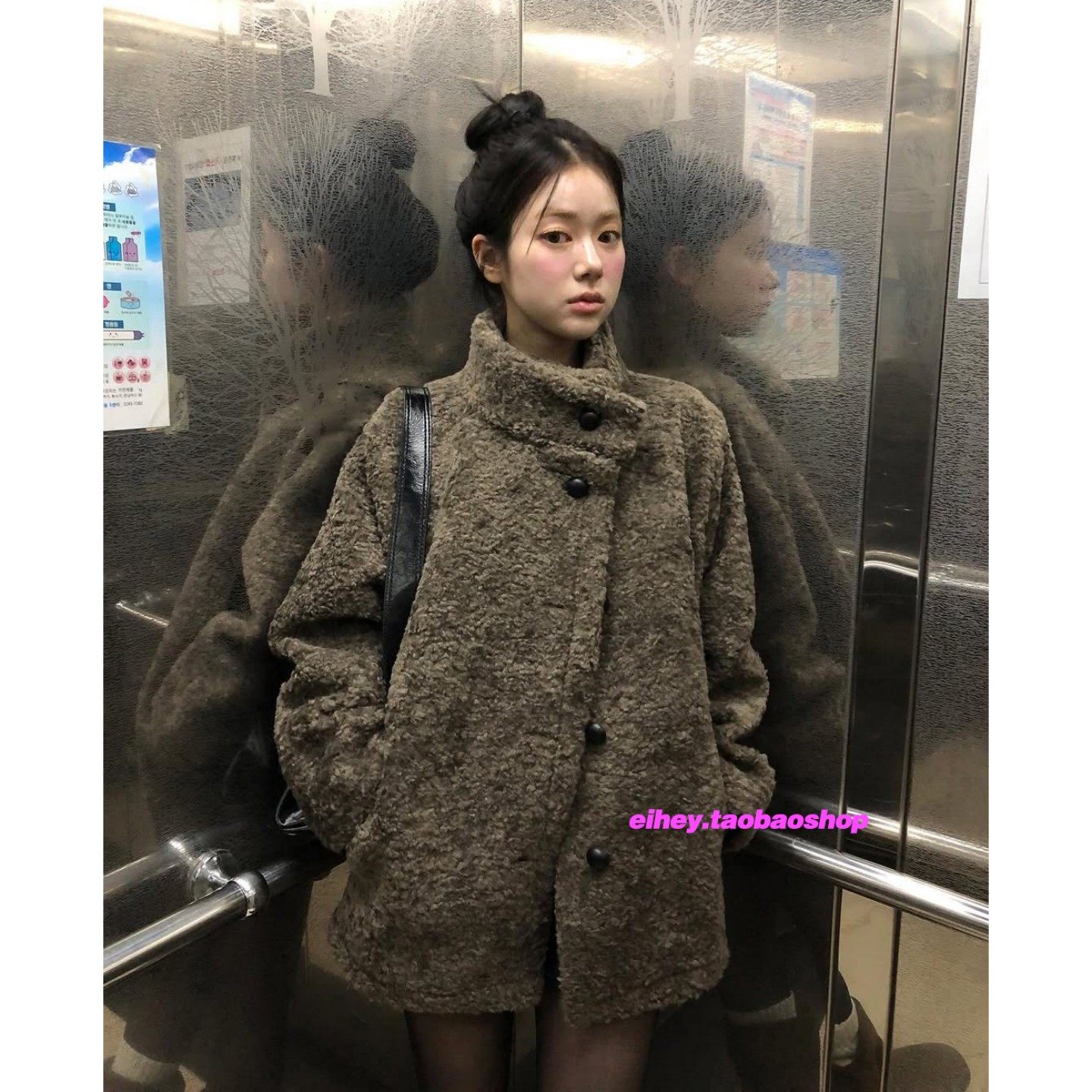 eihey诶嘿韩系冬日氛围感百搭羊羔毛仿皮草毛绒纽扣百搭厚外套女,淘宝优惠券,粉丝福利购,淘宝优惠卷