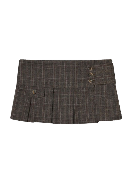 ສິ້ນກະໂປງລະດູຫນາວ ແອວສູງ versatile skirt A-line