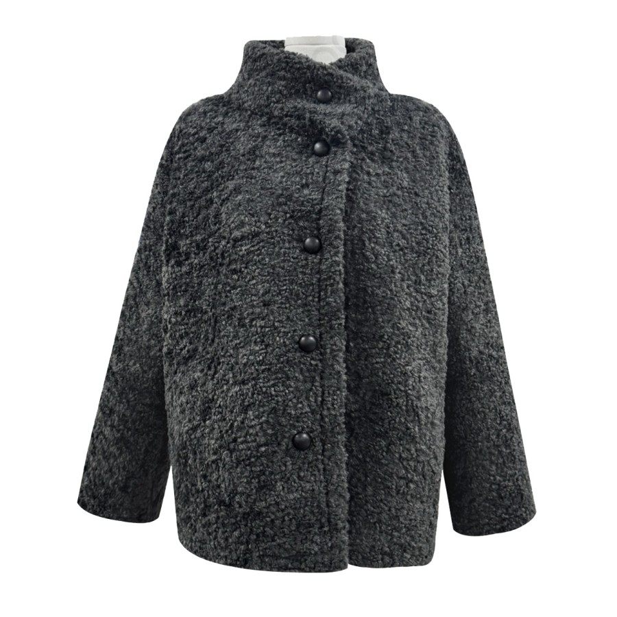 eihey诶嘿韩系冬日氛围感百搭羊羔毛仿皮草毛绒纽扣百搭厚外套女,淘宝优惠券,粉丝福利购,淘宝优惠卷