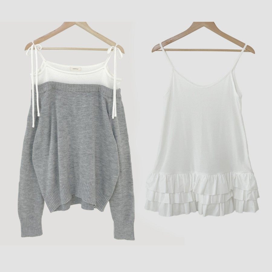 eihey诶嘿26新款韩系百搭休闲显瘦一字领长袖上衣花边吊带两件套,淘宝优惠券,粉丝福利购,淘宝优惠卷