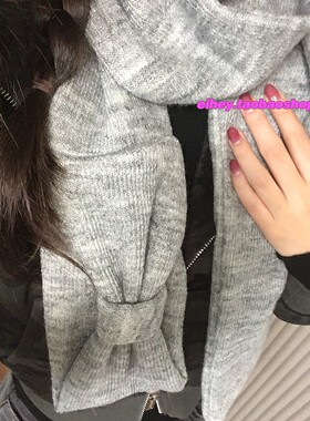 eihey诶嘿新款韩版高级感纯色迷你围巾甜美少女百搭保暖针织围脖