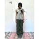 Eihey spring and summer new lace splicing design niche slimming pleated flower bud short-sleeved T-shirt tops for women