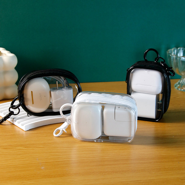 Transparent data cable storage bag portable bag Transparent data cable storage bag portable bag