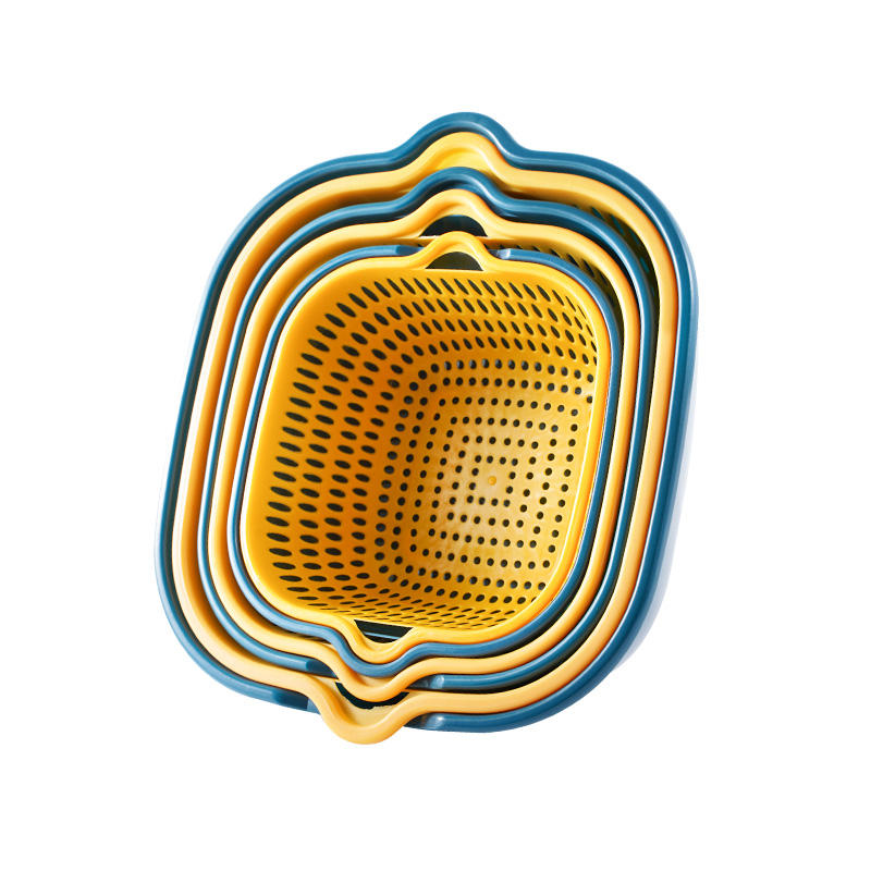 洗菜盆菜篮沥水篮厨房水果客厅茶几家用火锅塑料篮子果盘收纳神器 - 图3