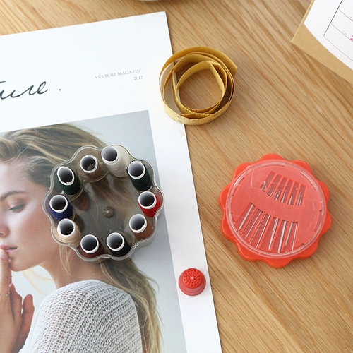 Домашняя портативная швейная коробка, бумажная линейка, набор наперстков, инструменты для вышивки крестом, мини-набор для хранения, сумка для шитья