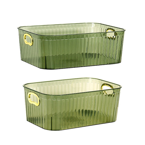 亚克力收纳盒桌面化妆品储物盒整理盒梳妆台护肤品杂物零食收纳筐 - 图3