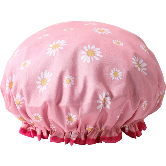 Women's double layer shower cap waterproof bathing adult women's home use
