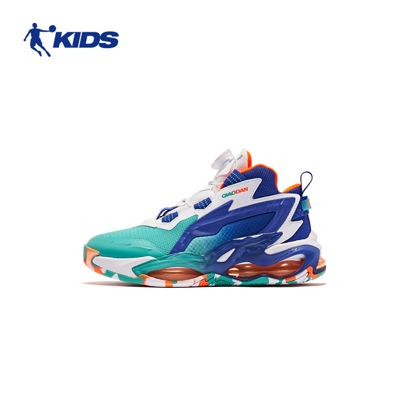 中国乔丹沧龙5男童篮球鞋2024春季商场同款旋纽扣正品大童运动鞋,淘宝优惠券,粉丝福利购,淘宝优惠卷