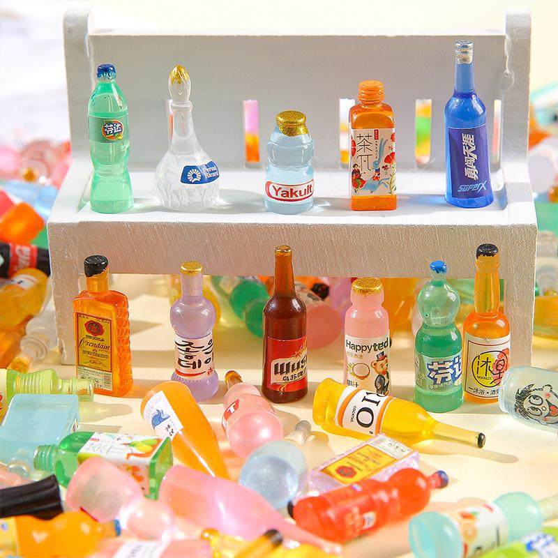 幼儿园儿童玩具仿真食玩超市饮料网红迷你小酒瓶微缩摆件学生奖品