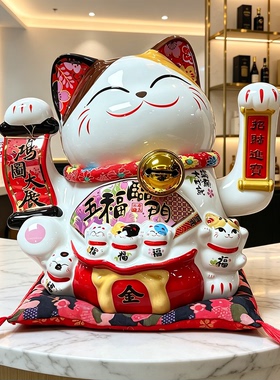 金石工坊电动摇手猫公司收银台