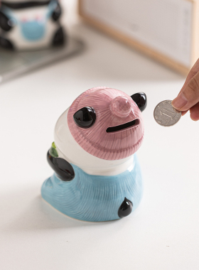 2025新款网红熊猫存钱罐可进可出大人儿童男女孩小号国风储蓄钱罐