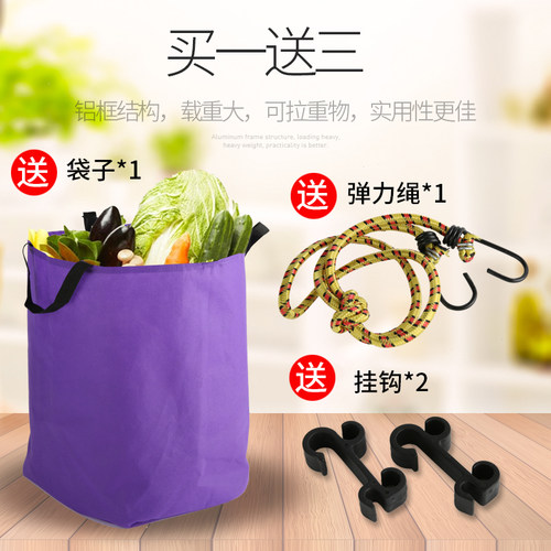 购物车买菜小拉车折叠拉杆车家用轻便爬楼老年手推车小拖车手拉车 - 图2