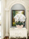 High-end hand-feel dried flower and green plant potted indoor Phalaenopsis