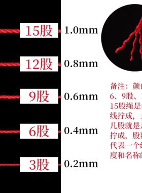 承薪牌股线3/6/9/12/15塔线手工编织手链线绳项链线编织绳