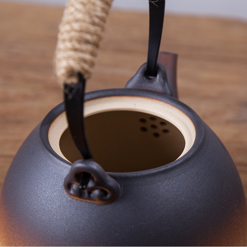 粗陶煮茶壶围炉煮茶陶壶烧水壶功夫茶具耐热茶壶泡茶壶电陶炉 - 图1