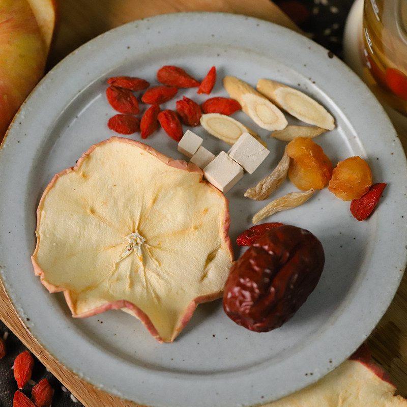 于洛先生苹果黄芪茶熬夜水调理茯苓枸杞桂圆枣适合女生秋冬养生茶