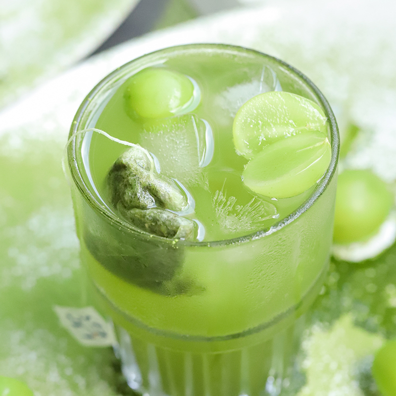 宝藏水果茶!于洛先生葡萄煎茶冷萃绿茶茉莉花抹茶叶包冷热泡水喝 - 图2