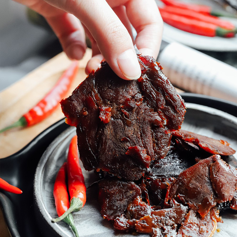 越嚼越香!!于洛先生的蜜汁牛肉干手撕卤肉办公室零食休闲小吃即食-图0