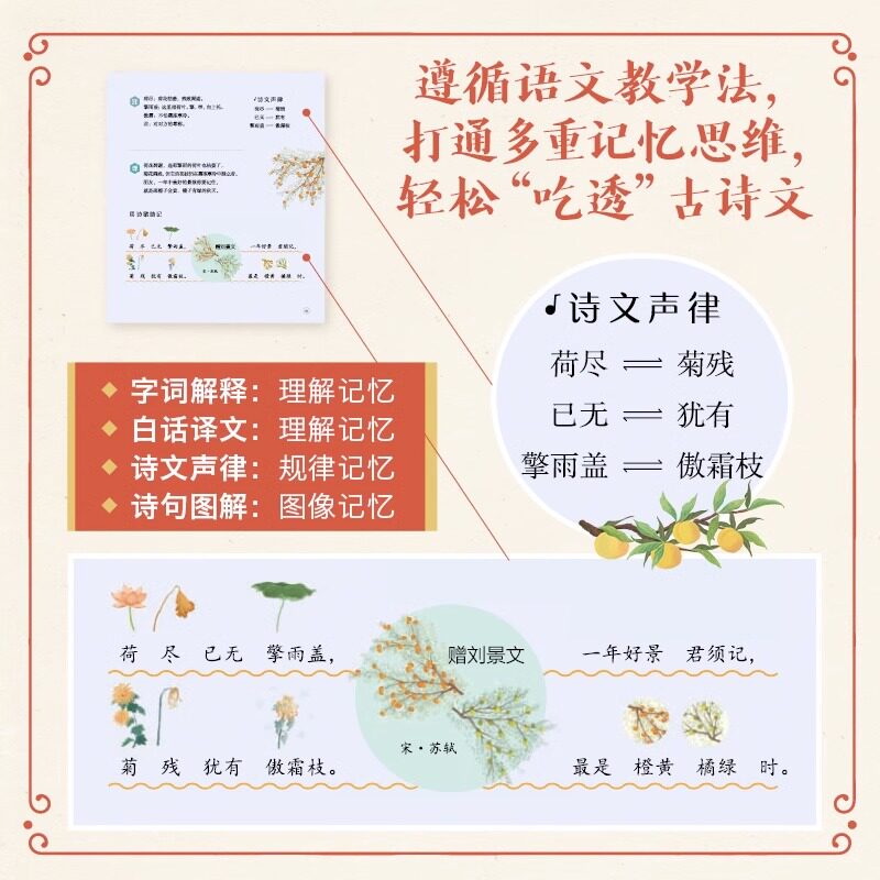 爱上古诗文其实很简单全6册漫画小古文彩图注音版中国古诗词古诗文大全一二三年级上册课外书阅读书籍小学生 背古诗诗词129首