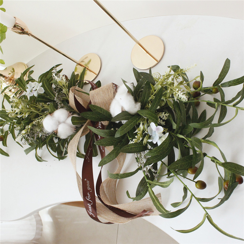 仿真橄榄枝软装绿植客厅餐厅壁饰墙饰挂饰餐桌花会议桌花生日布置,淘宝优惠券,粉丝福利购,淘宝优惠卷