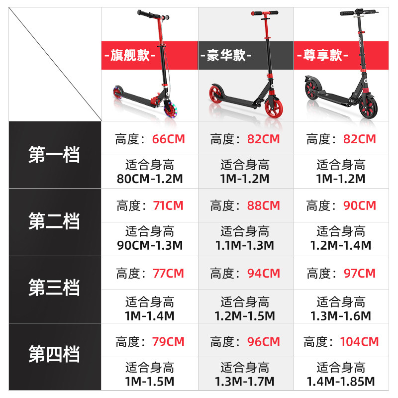 儿童8岁以上青少年成人两轮滑板车 同盛童车滑板车
