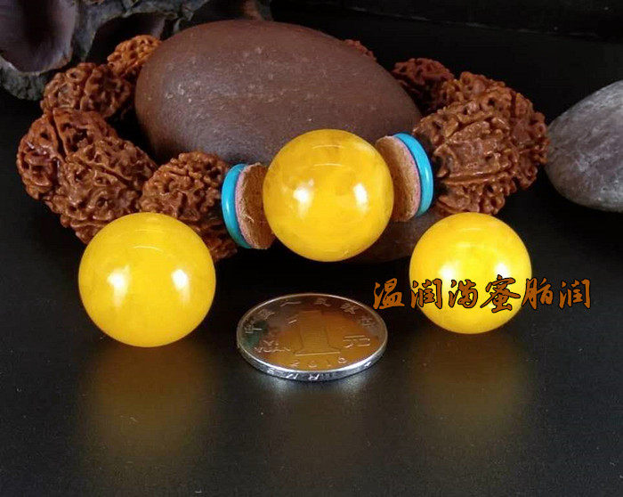 鸡油黄琥珀蜜蜡圆珠散珠单珠配珠金刚星月菩提手串diy文玩配饰,淘宝优惠券,粉丝福利购,淘宝优惠卷