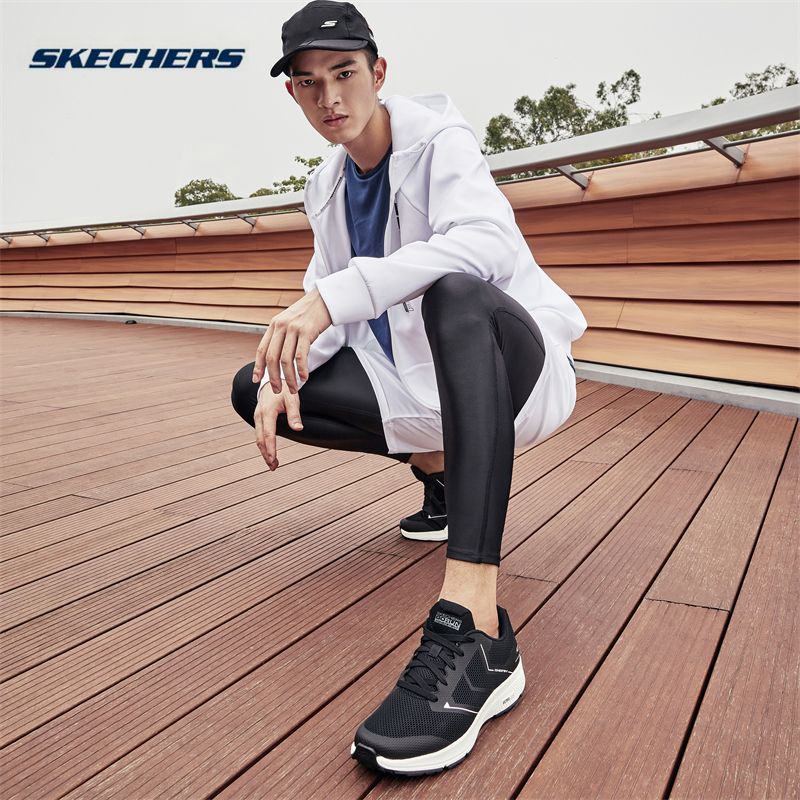 Skechers斯凯奇男鞋新款低帮减震跑步鞋轻便透气舒适休闲运动鞋-图1