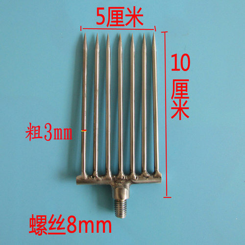 15齿捕鱼叉龙虾泥鳅黄鳝不锈钢叉小号牛蛙纯手工自制户外青蛙叉 - 图0