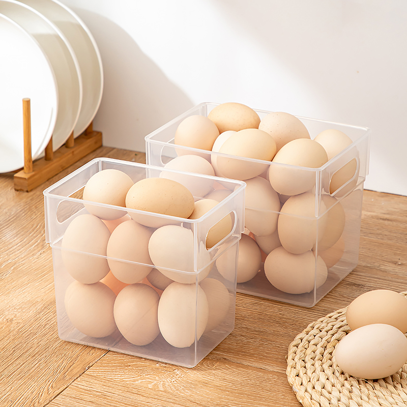 鸡蛋收纳盒冰箱侧门内侧储物盒厨房保鲜食品级鸡蛋架托装放鸡蛋盒-图2
