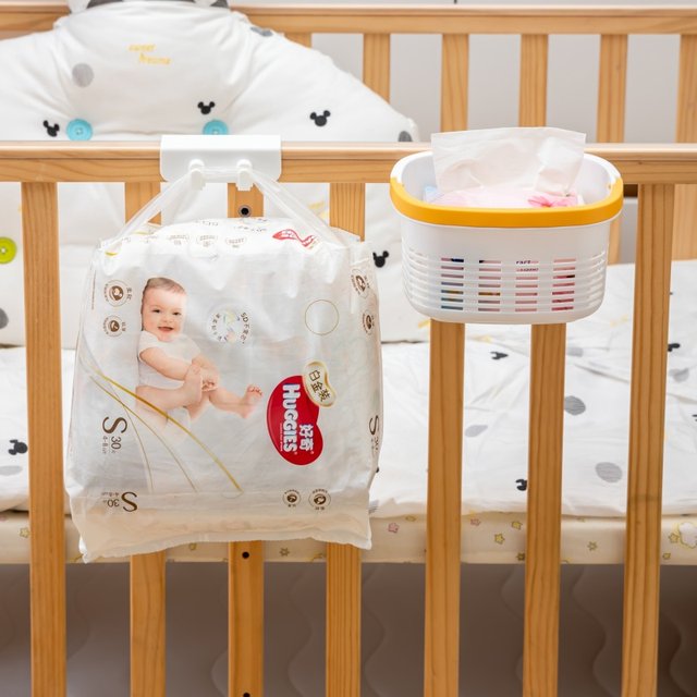 Bedside hanging basket baby bedside fence storage rack