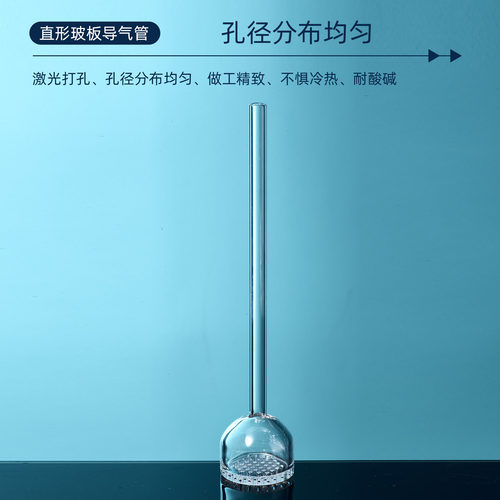 三爱思 砂板导气管T69 爆气玻璃管扩散管氧气管曝气头气体分布器 直型圆柱L型多孔砂芯 物理化学实验室器材 - 图1