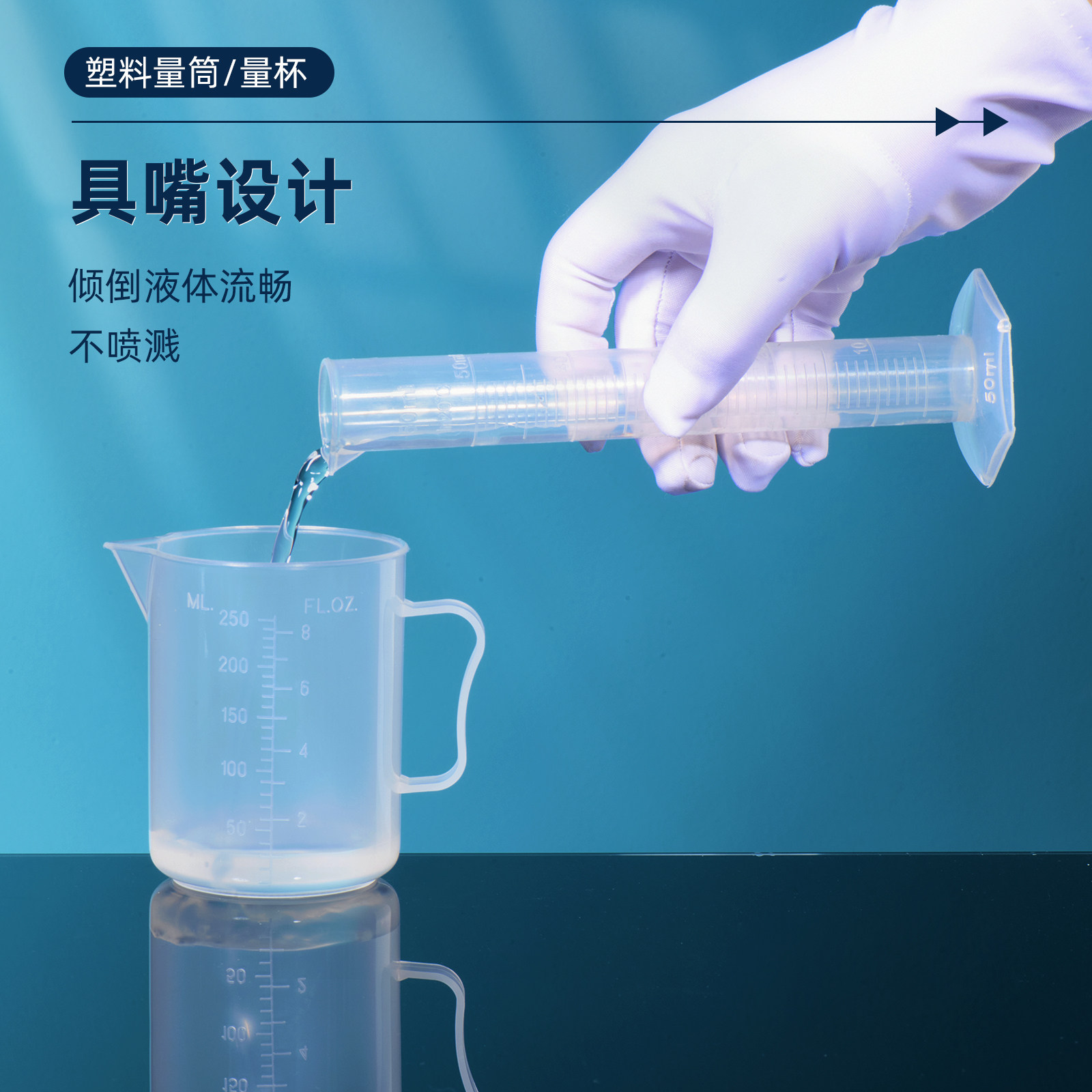 Sanaisi plastic measuring cup measuring cylinder beaker