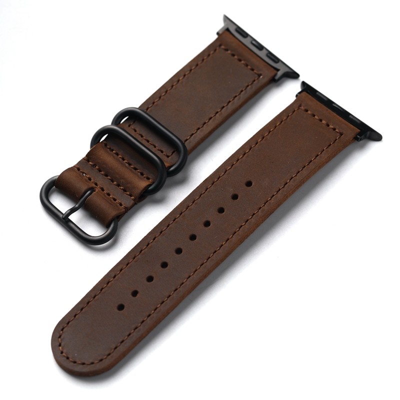 柔软复古疯马皮适配苹果 iwatch49 46MMapple watch真皮表带棕S10,淘宝优惠券,粉丝福利购,淘宝优惠卷