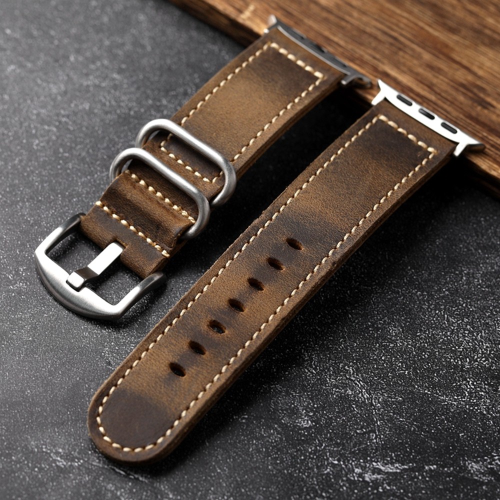 柔软复古疯马皮适配苹果 iwatch49 46MMapple watch真皮表带棕S10,淘宝优惠券,粉丝福利购,淘宝优惠卷