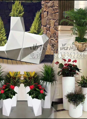 玻璃钢商场花盆雕塑异形家居装饰