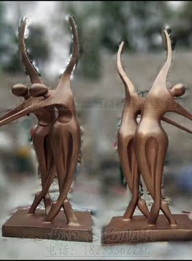 树脂抽象芭蕾舞摆件创意人物雕塑