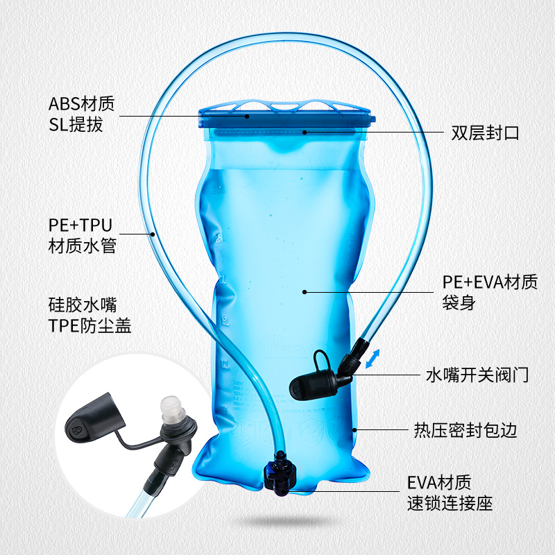 挪客饮水袋户外便携大容量运动跑步折叠水袋喝水骑行装备软水袋