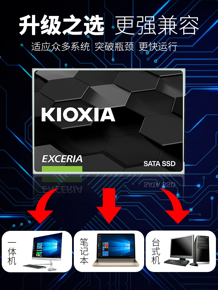 Kioxia/铠侠 TC10固态硬盘480G 960G SATA3.0接口台式机笔记本ssd - 图1