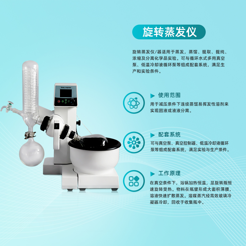 中浮仪器 小型旋转蒸发仪实验室RE旋转蒸发器配件浓缩减压蒸馏机 - 图2