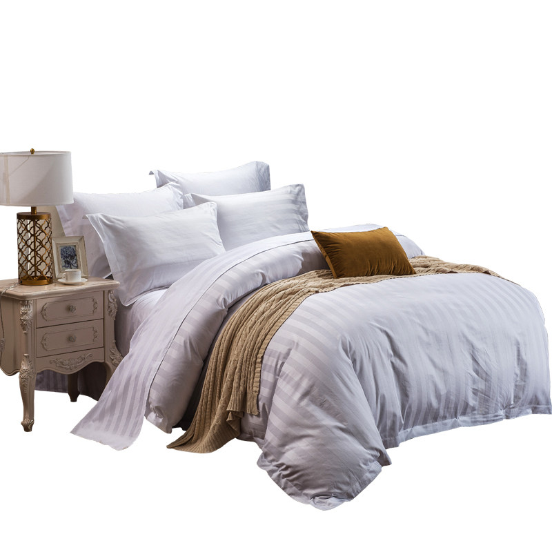 五星级酒店宾馆床上用品三四件套民宿纯白色全棉贡缎床单被套纯棉,淘宝优惠券,粉丝福利购,淘宝优惠卷