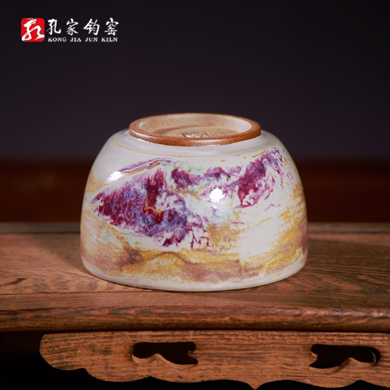 孔家钧窑[禅定杯]钧瓷主人单杯高温釉烧五彩釉日常送礼大容量 - 图3