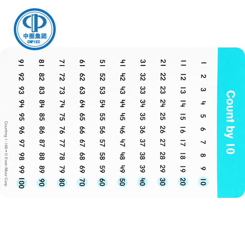 Evan-Moor闪记学习卡计数1-100 3岁以上美国加州教辅-图2