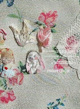 春日油画花卉小众复古洛可可ins少女奶油碎花转印纸天使哥特模具