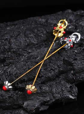 925泰银天珠配件DIY天珠空托扣头