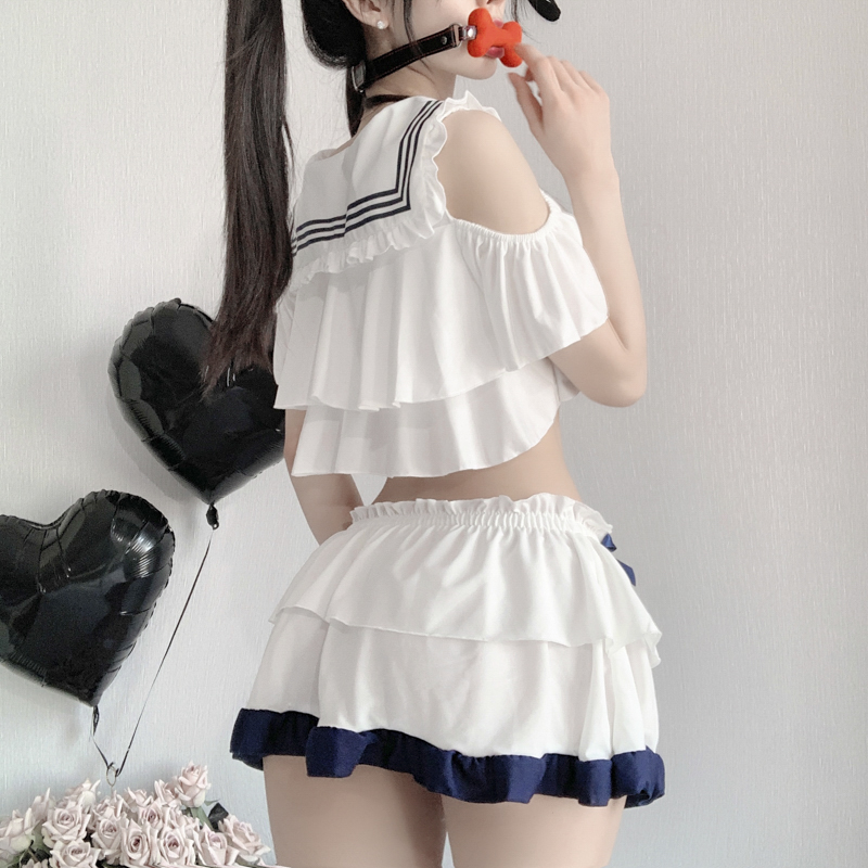 SALTCRUSH性感可爱学生套装日系萝莉二次元jk制服纯欲水手服女仆-图0