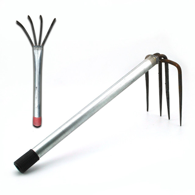 Four-tooth rake, iron chopper, agricultural and gardening tools, vegetable gardening, weeding, four-tooth nail rake, soil loosening, weeding, clam rake