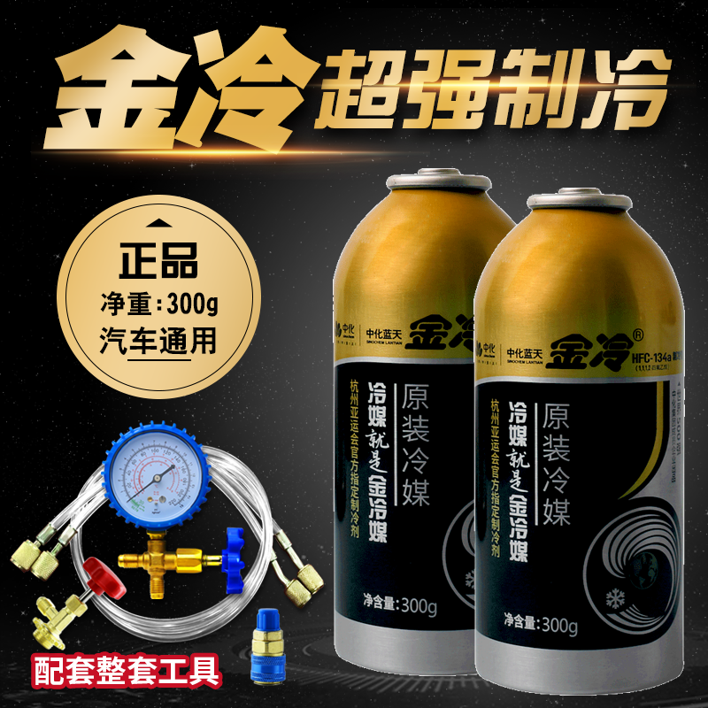 送加注工具汽车空调雪种制冷剂r134a氟利昂金冷冷媒车用加氟套装-图0