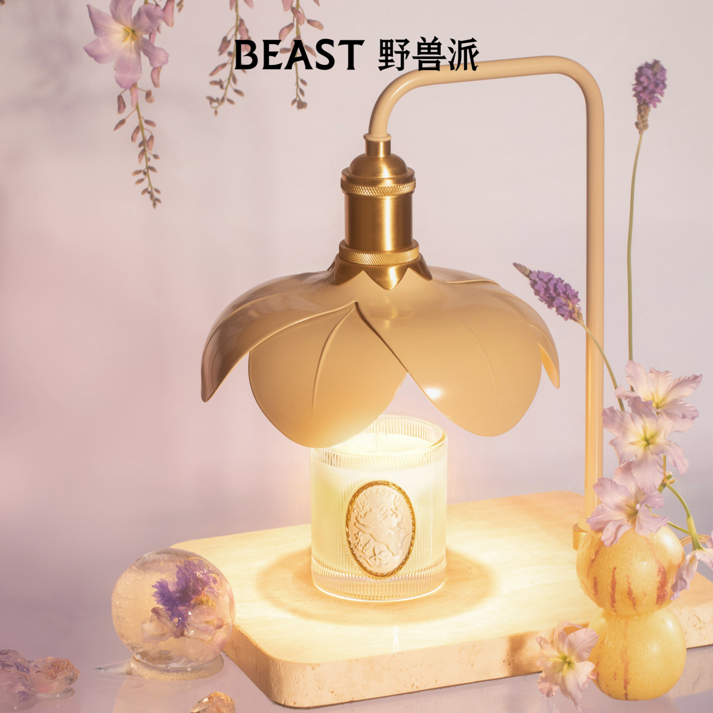 野兽派银莲花融蜡灯家居香氛摆件烛台新婚生日礼物乔迁礼物,淘宝优惠券,粉丝福利购,淘宝优惠卷