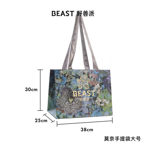 野兽派新款莫奈花园纸袋子（仅随商品购买）礼盒包装 - 图3
